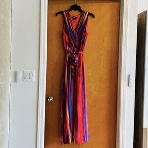 Donna Ricco Colorful Maxi Dress